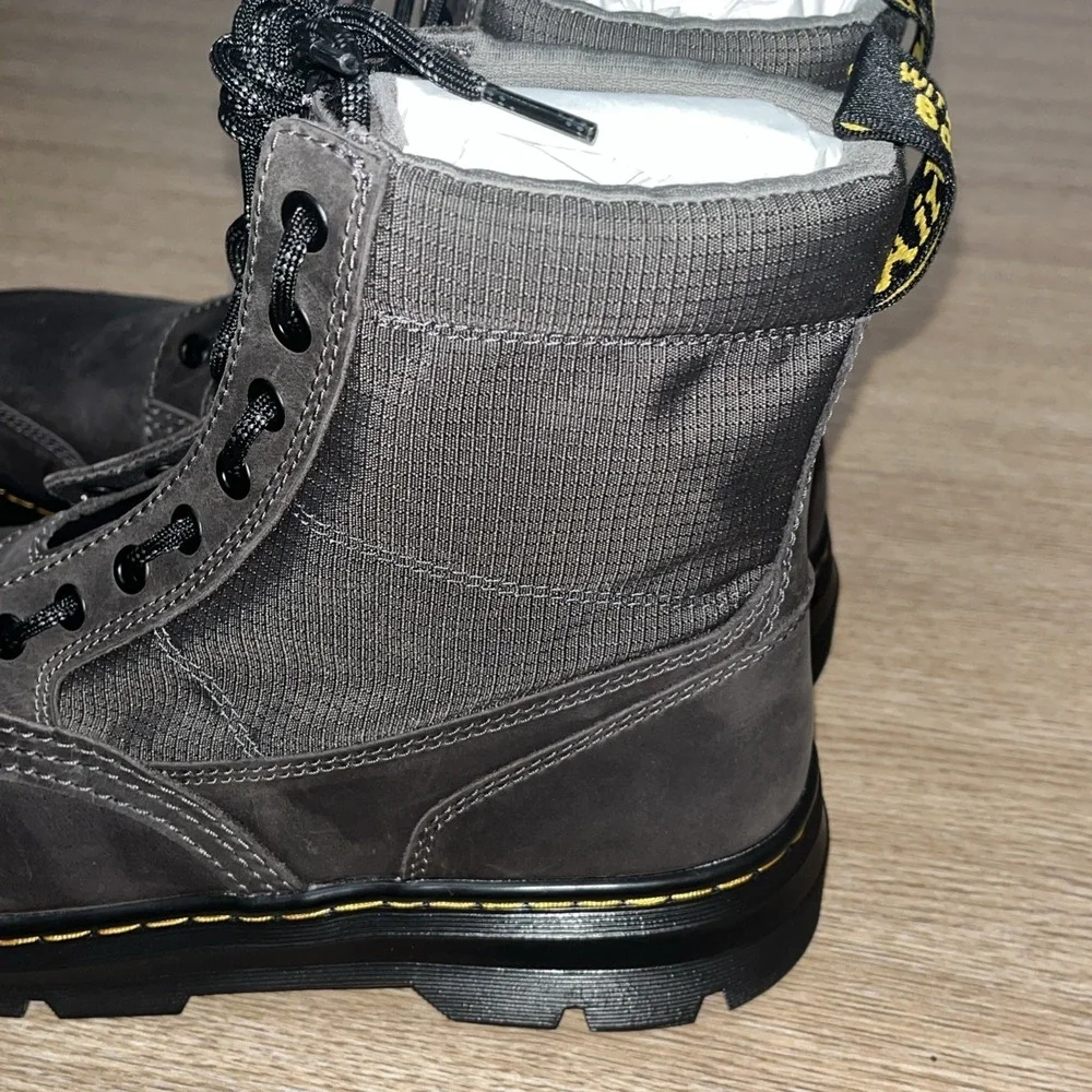 Dr Marten Combs Leather Jungle Zip Casual Combat Boots Gunmetal Men 11 Woman 12